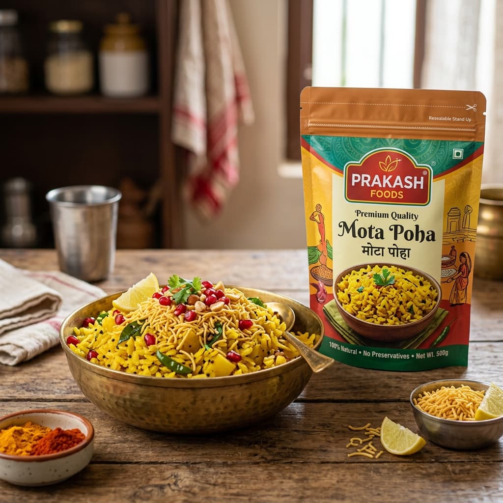 Instant Masala Poha Breakfast Cup (Ready in 3 Minutes with Boiling Water) — Buy Online at Makhana Gold Instant Masala Poha Breakfast Cup (Ready in 3 Minutes with Boiling Water)